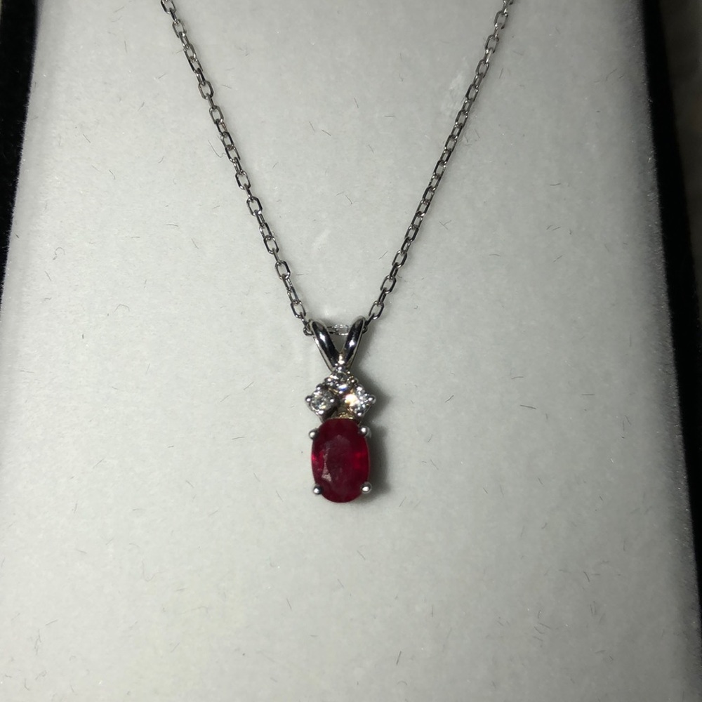 NIB Ruby Pendant Necklace